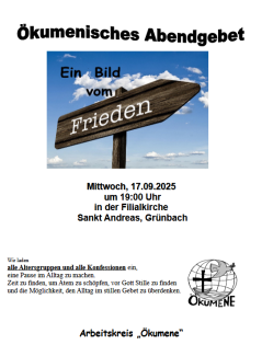 Plakat Abendgebet Grünbach