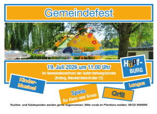 Einladung zum Gemeindefest