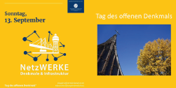 Plakat Tag des offenen Denkmals